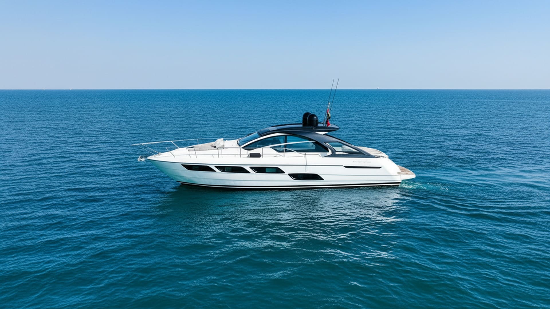 Sleek exterior of Crystal Fortune 52 ft premium yacht