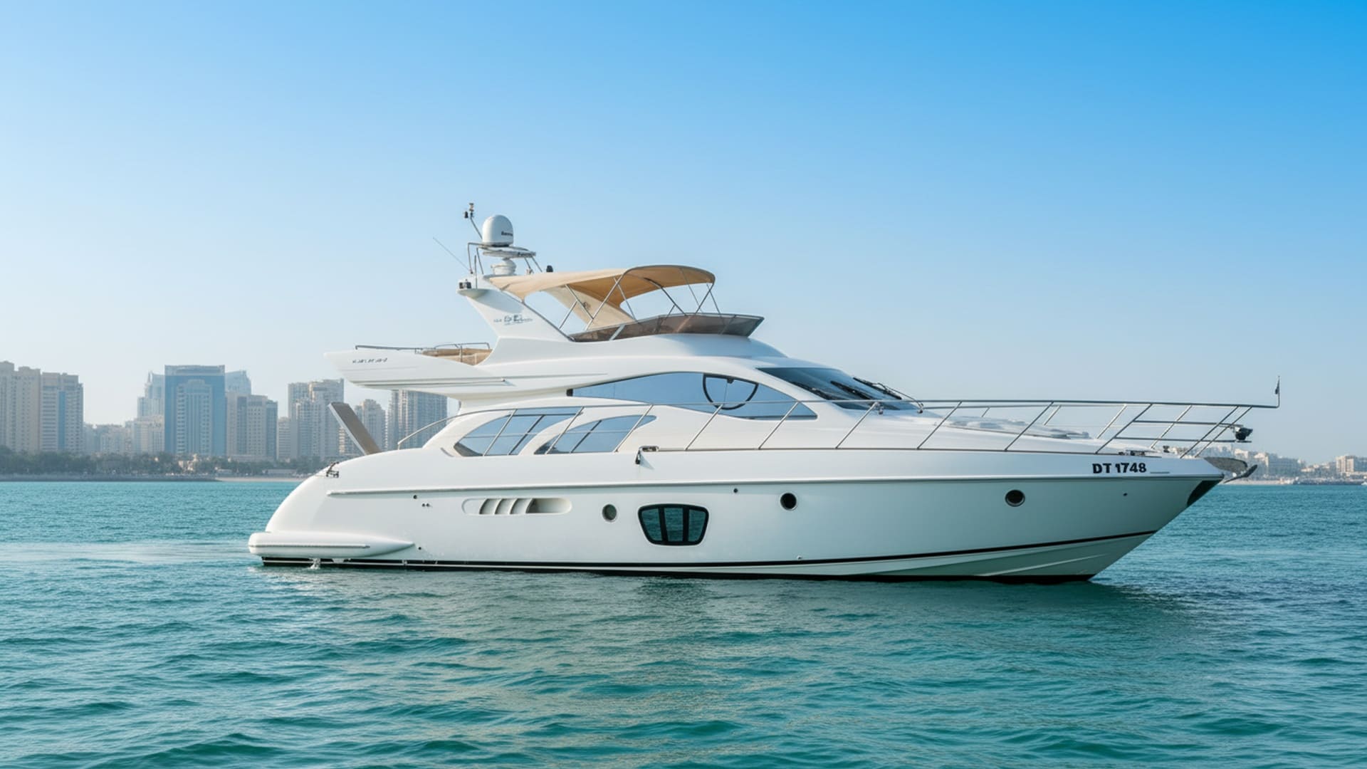Pearl Knight 55 ft yacht charter Dubai