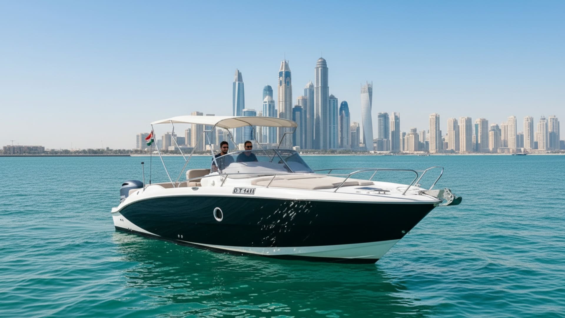 Spacious deck and comfortable seating on Paradise Crown 27 ft