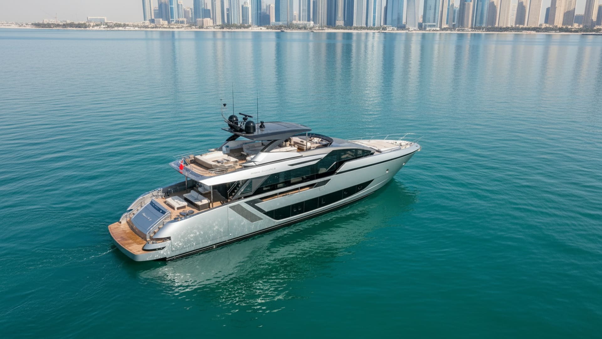Vision Adventurer 82 ft aerial view over Dubai Marina