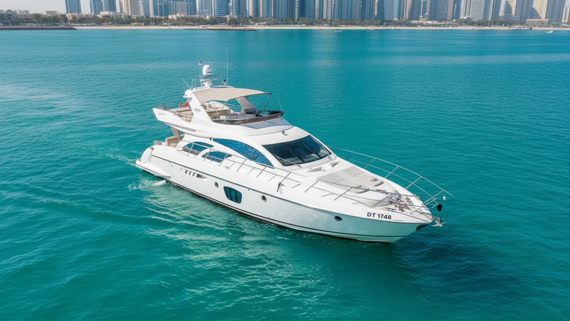 Aerial view of Moonlight Voyager 55 ft in Dubai